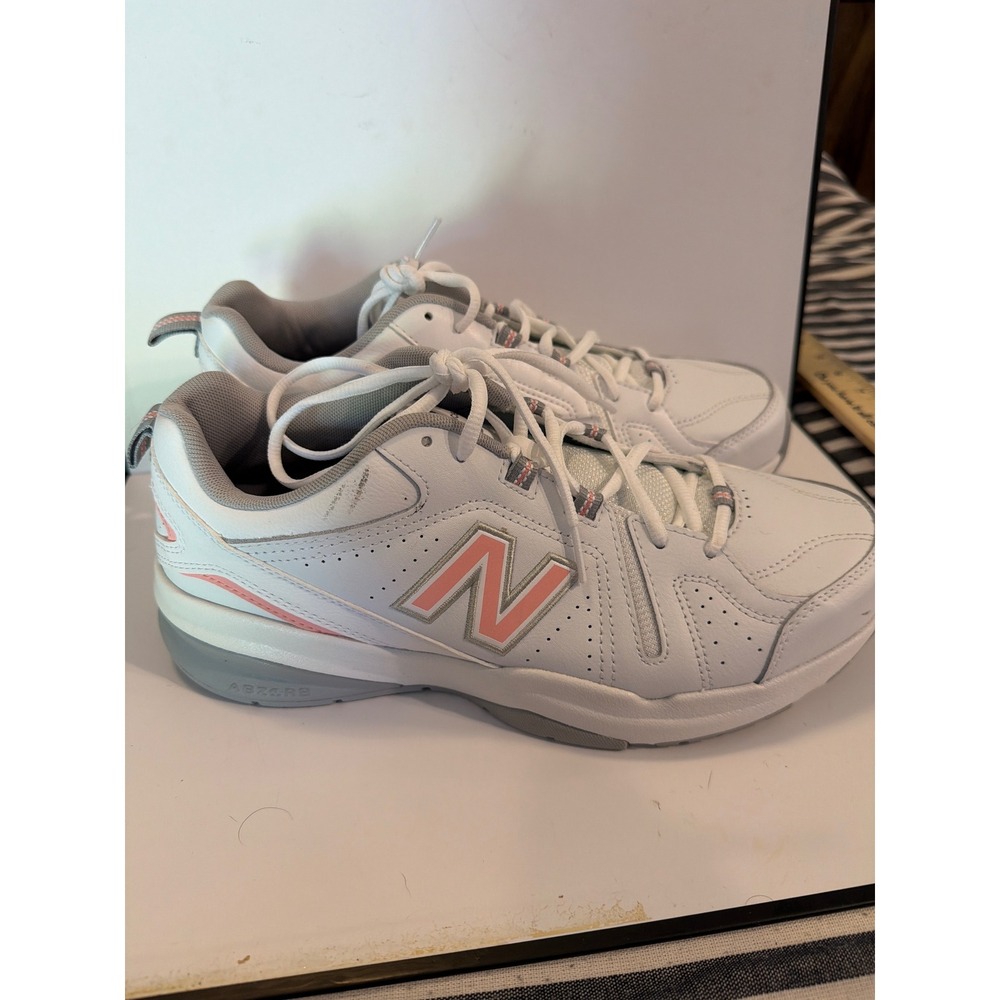 New Balance 608v5 Womens 11 D Wide White Pink Training Shoes WX608WP5 ABZORB